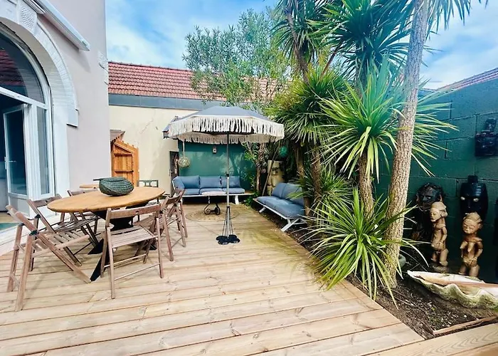 Villa8pers 3'piedplage Pleincentre Piscine Parking Wifi 别墅 阿卡雄